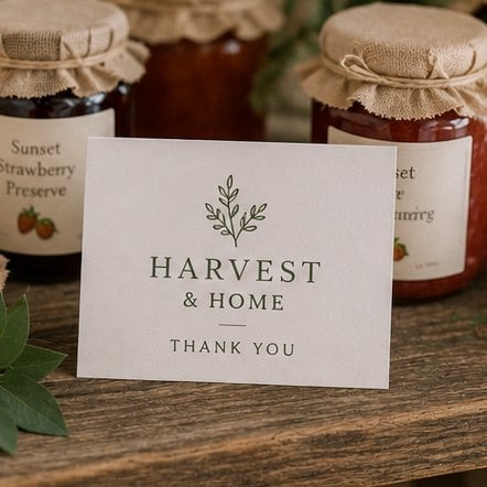 Customized thank you cards for farmers markets and small-batch brands