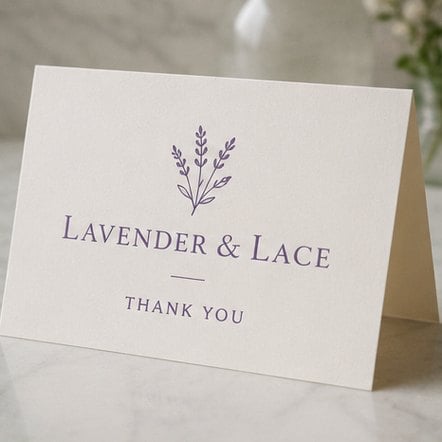 Folded Thank You Cards with custom branding