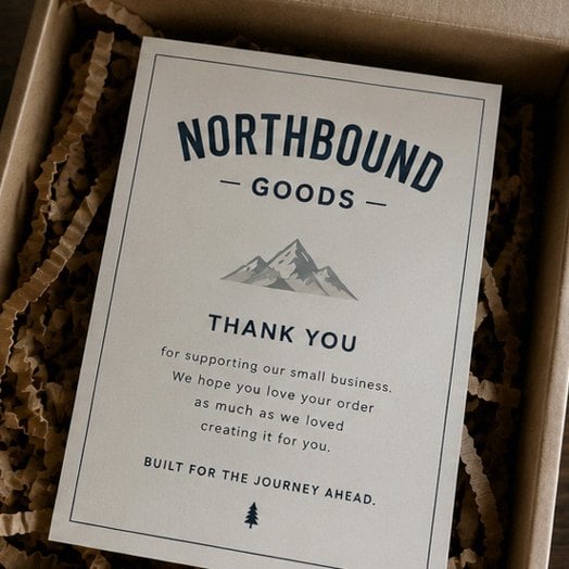 Personalized thank you cards — customer photo