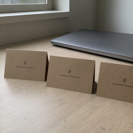 Kraft Thank You Cards with custom branding